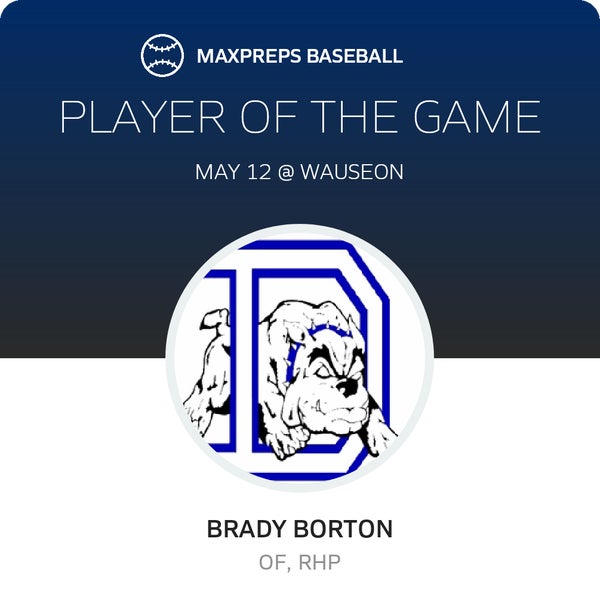 #2 Brady Borton Player of the Game badge