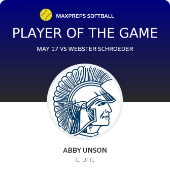 #24 Abby Unson Player of the Game badge
