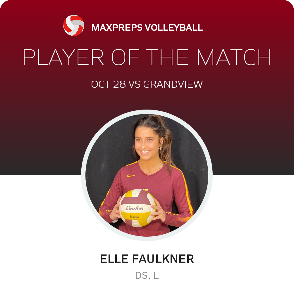 #1 Elle Faulkner Player of the Game badge