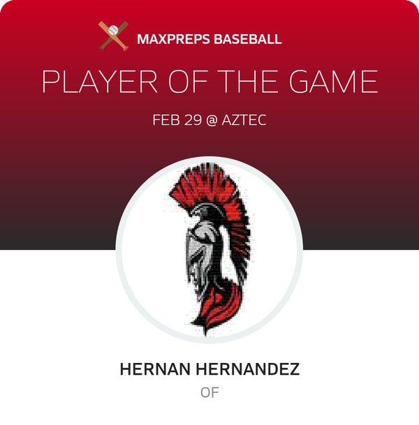 #9 Hernan Hernandez Player of the Game badge