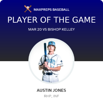 #14 AUSTIN JONES Player of the Game badge
