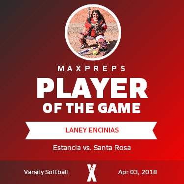 #15 Laney Encinias Player of the Game badge