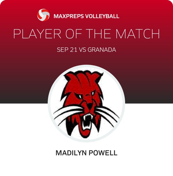 #7 Madilyn Powell Player of the Game badge