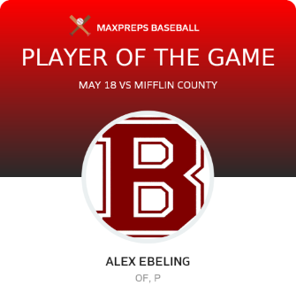 #12 Alex Ebeling Player of the Game badge