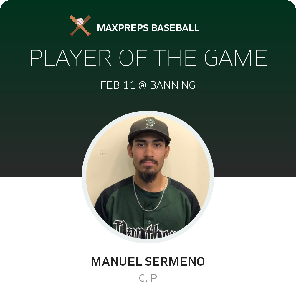 #21 Manuel Sermeno Player of the Game badge