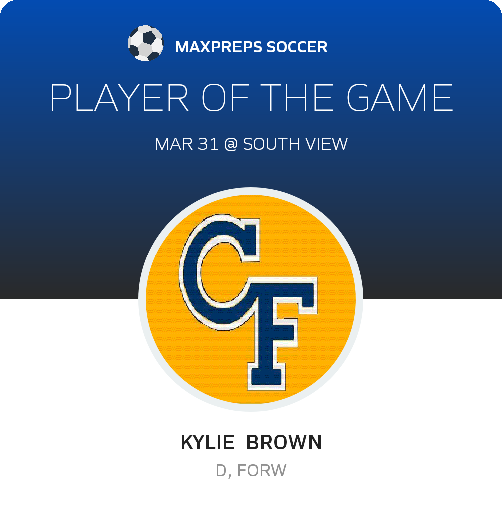 #7 Kylie Brown Player of the Game badge