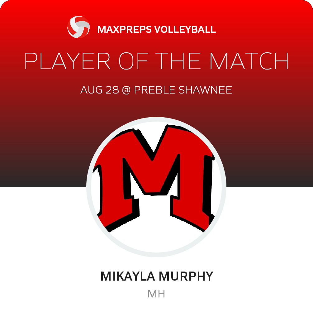#22 Mikayla Murphy Player of the Game badge
