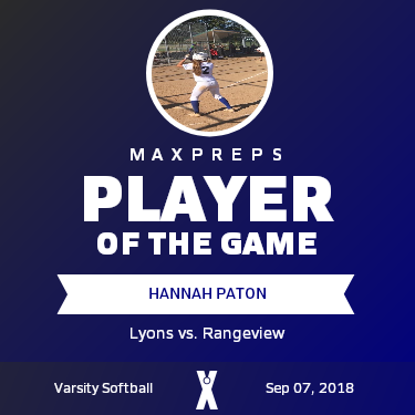#2 Hannah Paton Player of the Game badge