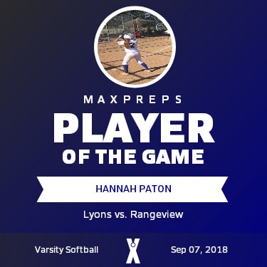 #2 Hannah Paton Player of the Game badge