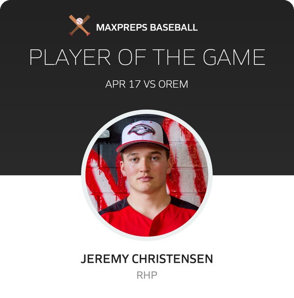 #5 Jeremy Christensen Player of the Game badge