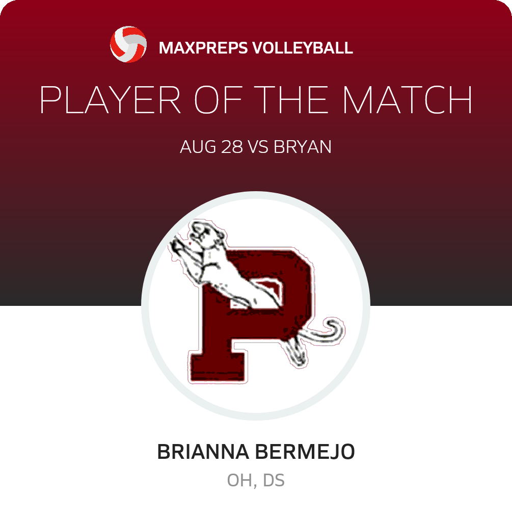 #1 Brianna Bermejo Player of the Game badge