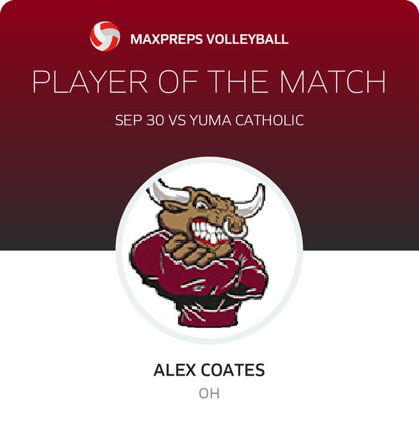 #10 Alex Coates Player of the Game badge