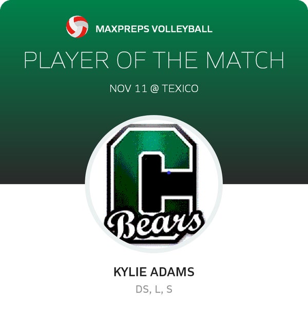 #2 Kylie Adams Player of the Game badge