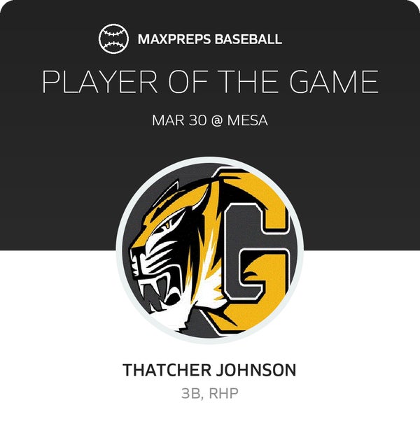 #5 Thatcher Johnson Player of the Game badge