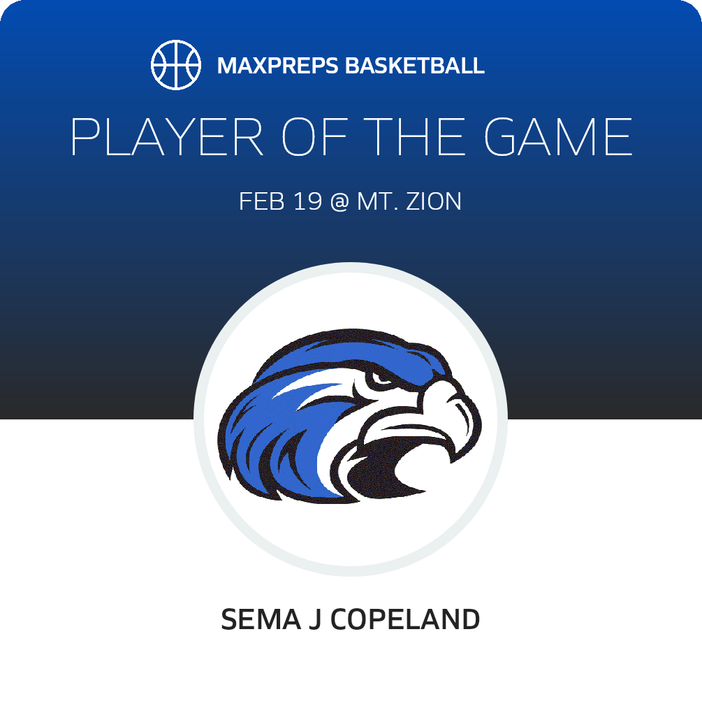 Sema J Copeland Player of the Game badge