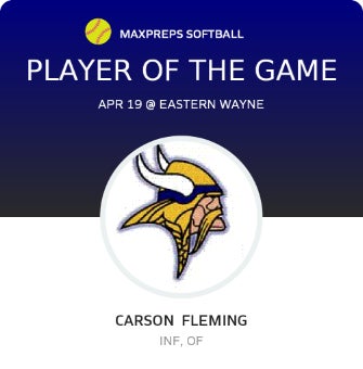 #14 Carson Fleming Player of the Game badge