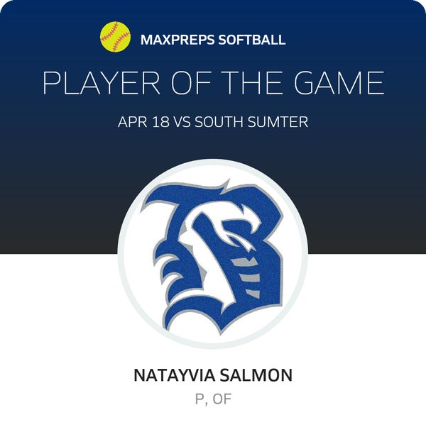 #42 Natayvia Salmon Player of the Game badge