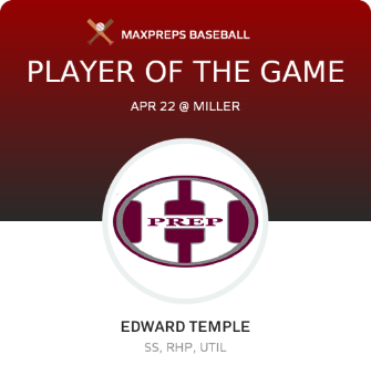 #4 Edward Temple Player of the Game badge