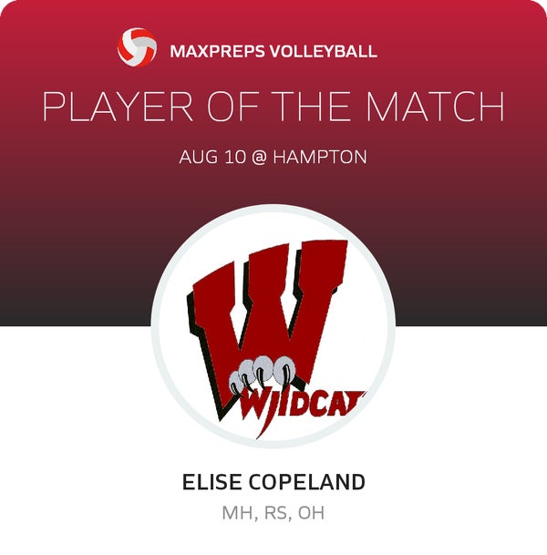 #7 Elise Copeland Player of the Game badge