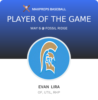 #8 Evan  Lira Player of the Game badge