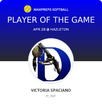 #33 Victoria Spaciano Player of the Game badge