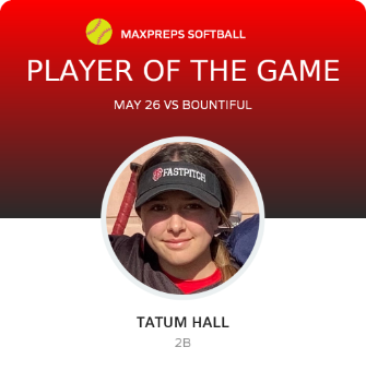 #17 Tatum Hall Player of the Game badge