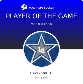 #21 Davis Knight Player of the Game badge