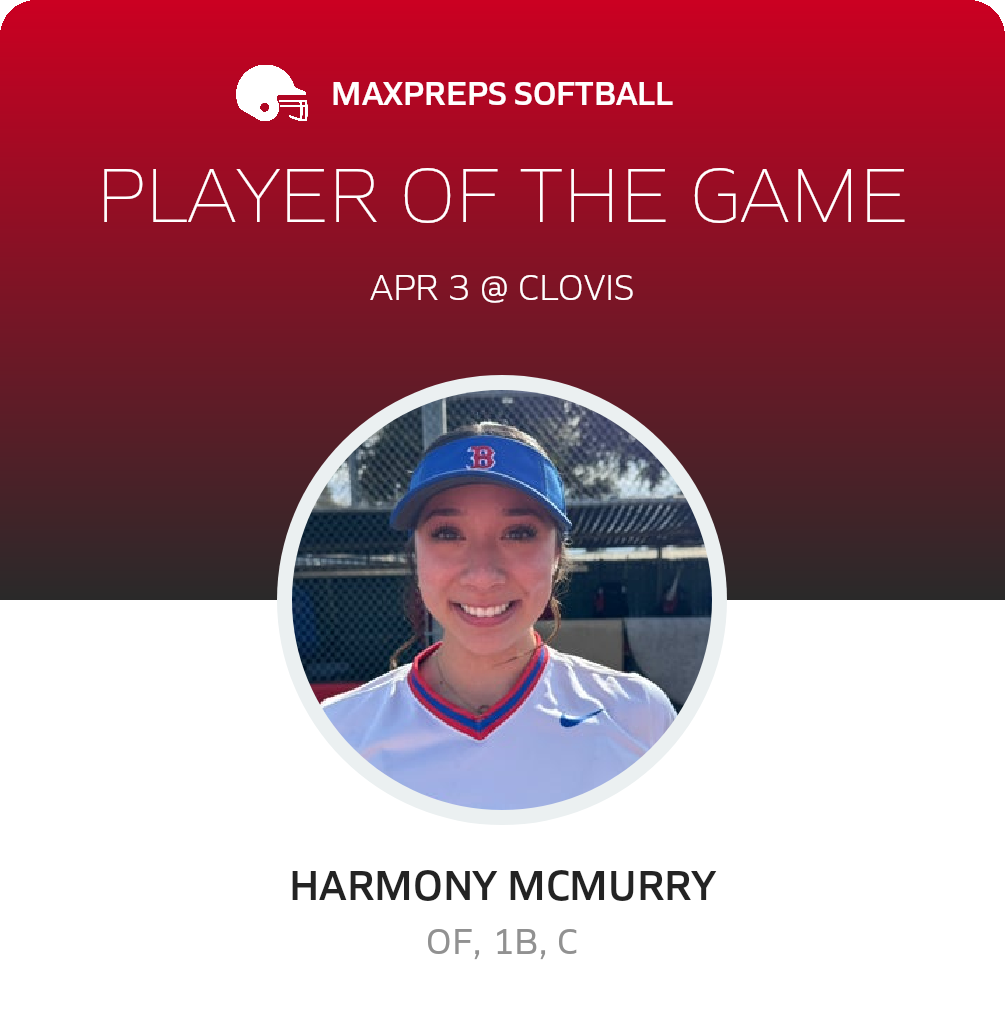 #5 Harmony McMurry Player of the Game badge