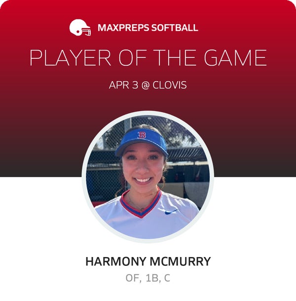 #5 Harmony McMurry Player of the Game badge