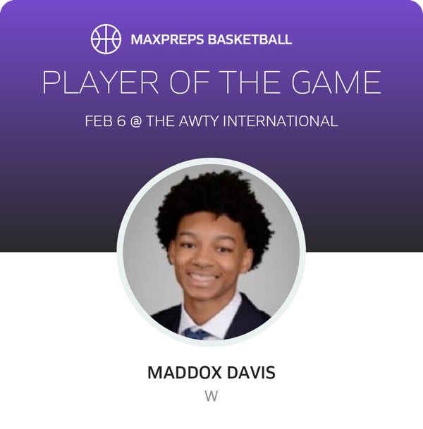 #4 Maddox Davis Player of the Game badge