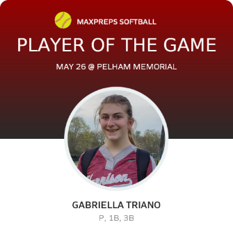 #8 Gabriella Triano Player of the Game badge