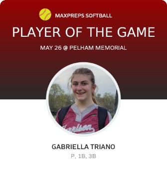 #8 Gabriella Triano Player of the Game badge