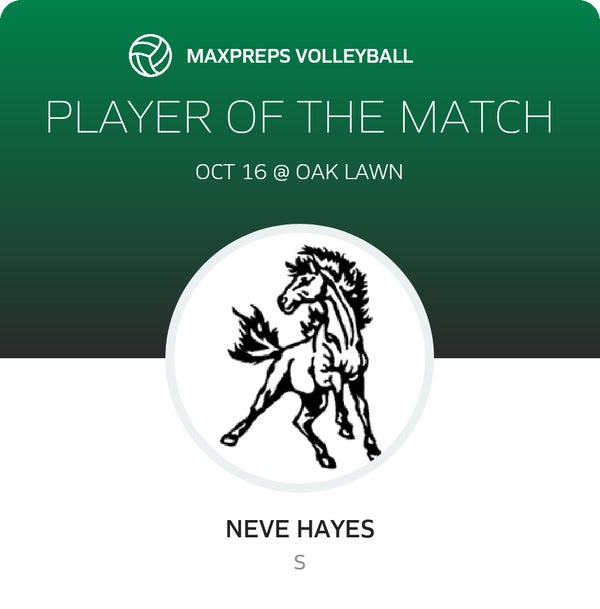 #2 Neve Hayes Player of the Game badge