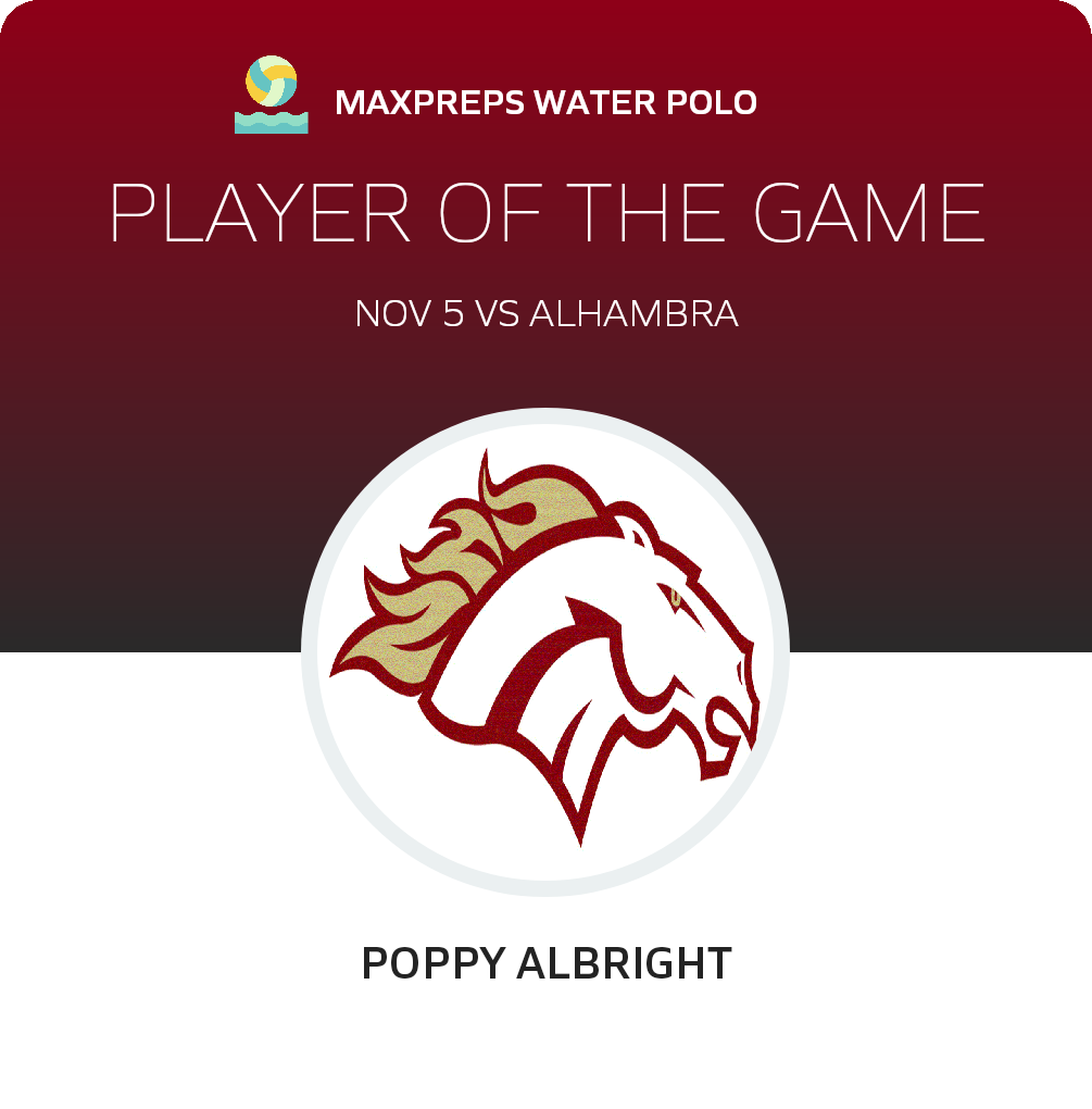 Poppy Albright Player of the Game badge