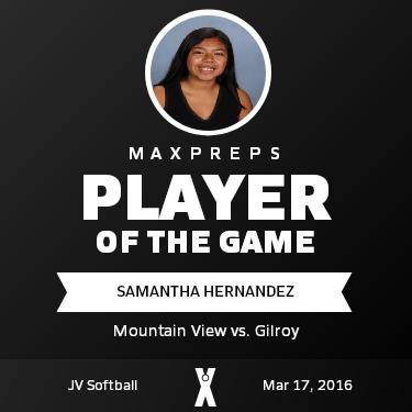 #23 Samantha Hernandez Player of the Game badge