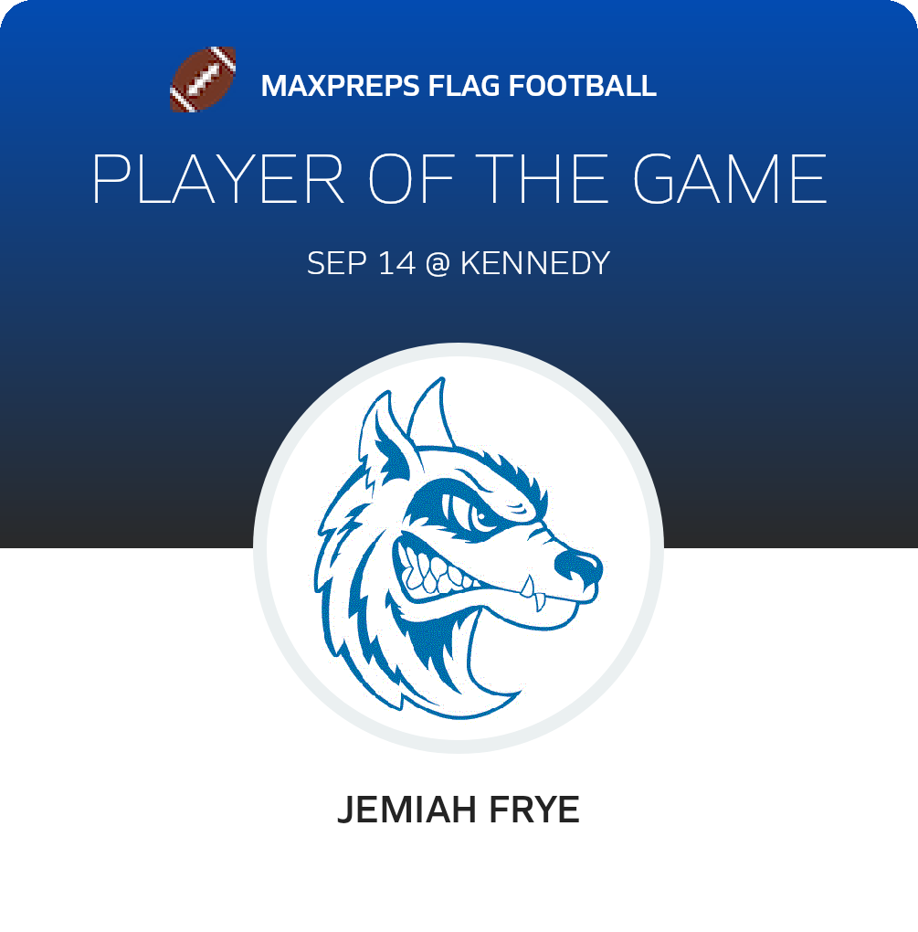 #18 Jemiah Frye Player of the Game badge