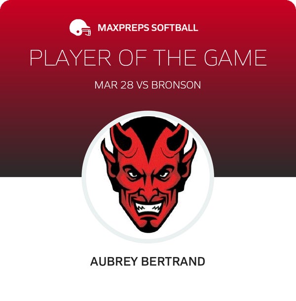 #12 Aubrey Bertrand Player of the Game badge