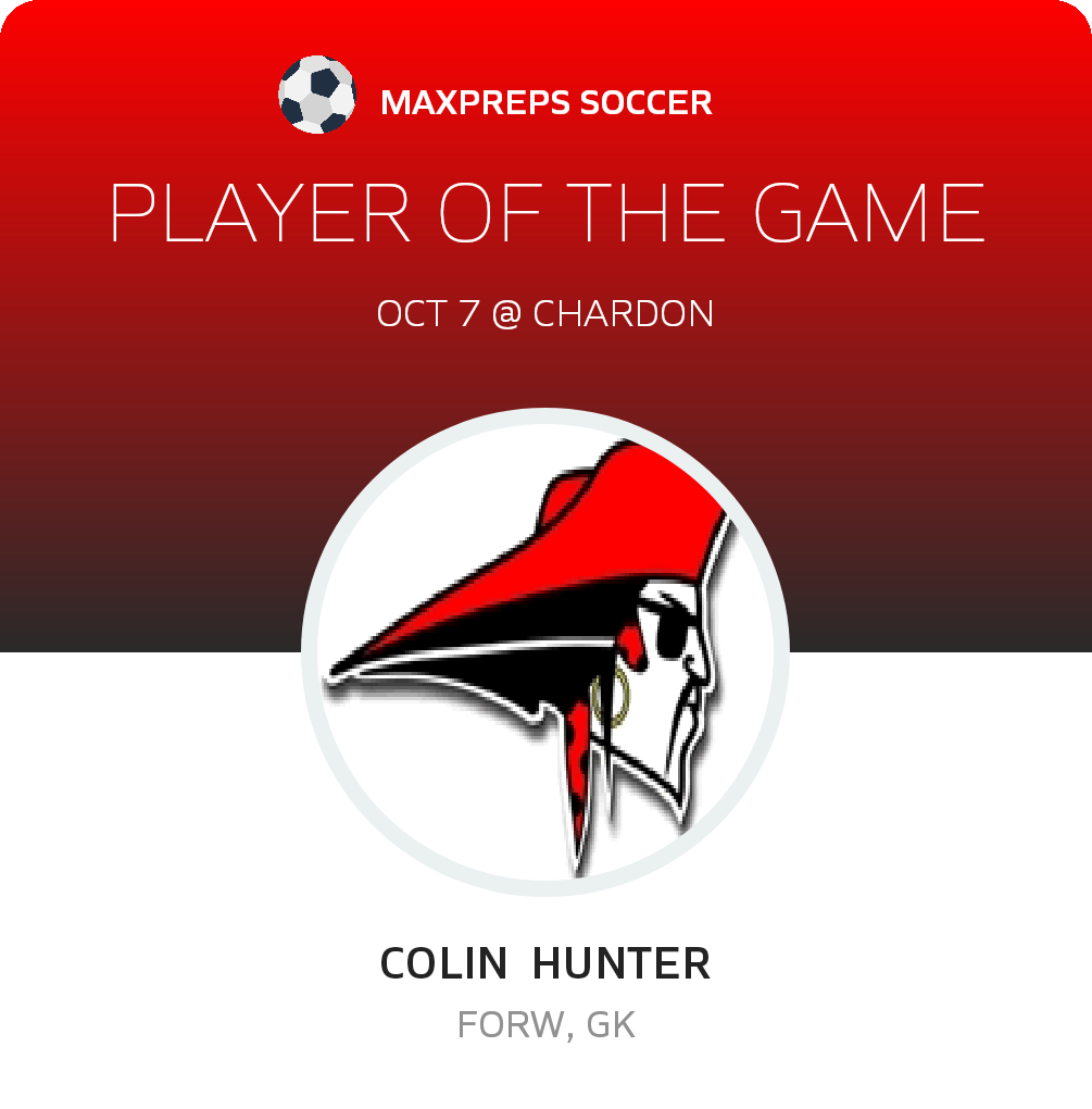 #27 Colin  Hunter Player of the Game badge