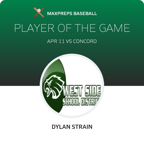 #6 Dylan Strain Player of the Game badge
