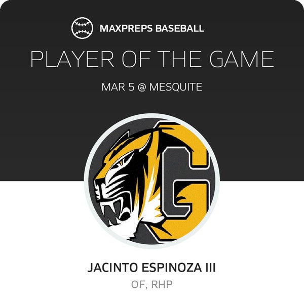 #22 J. Espinoza III Player of the Game badge