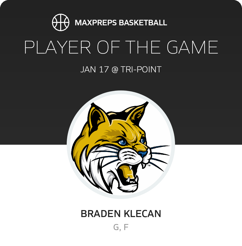 #0 Braden Klecan Player of the Game badge