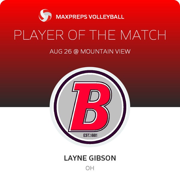 #7 Layne Gibson Player of the Game badge