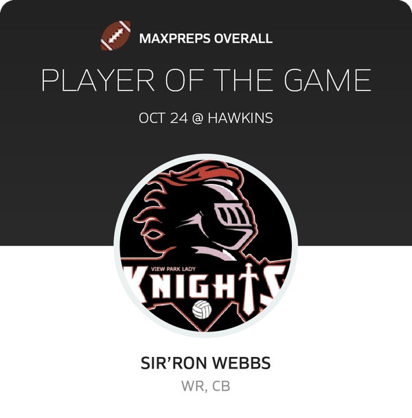 #2 Sir’ron Webbs Player of the Game badge