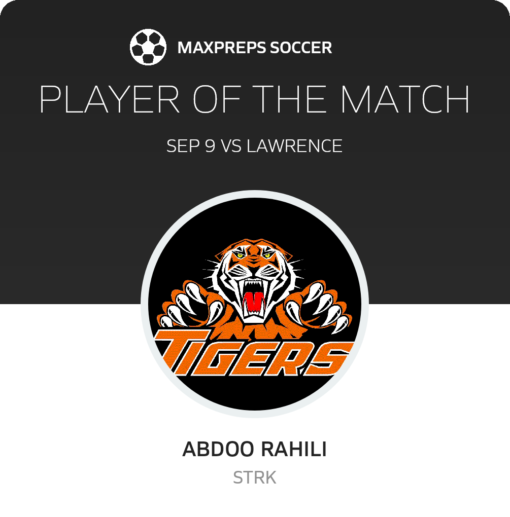 #19 Abdoo Rahali Player of the Game badge