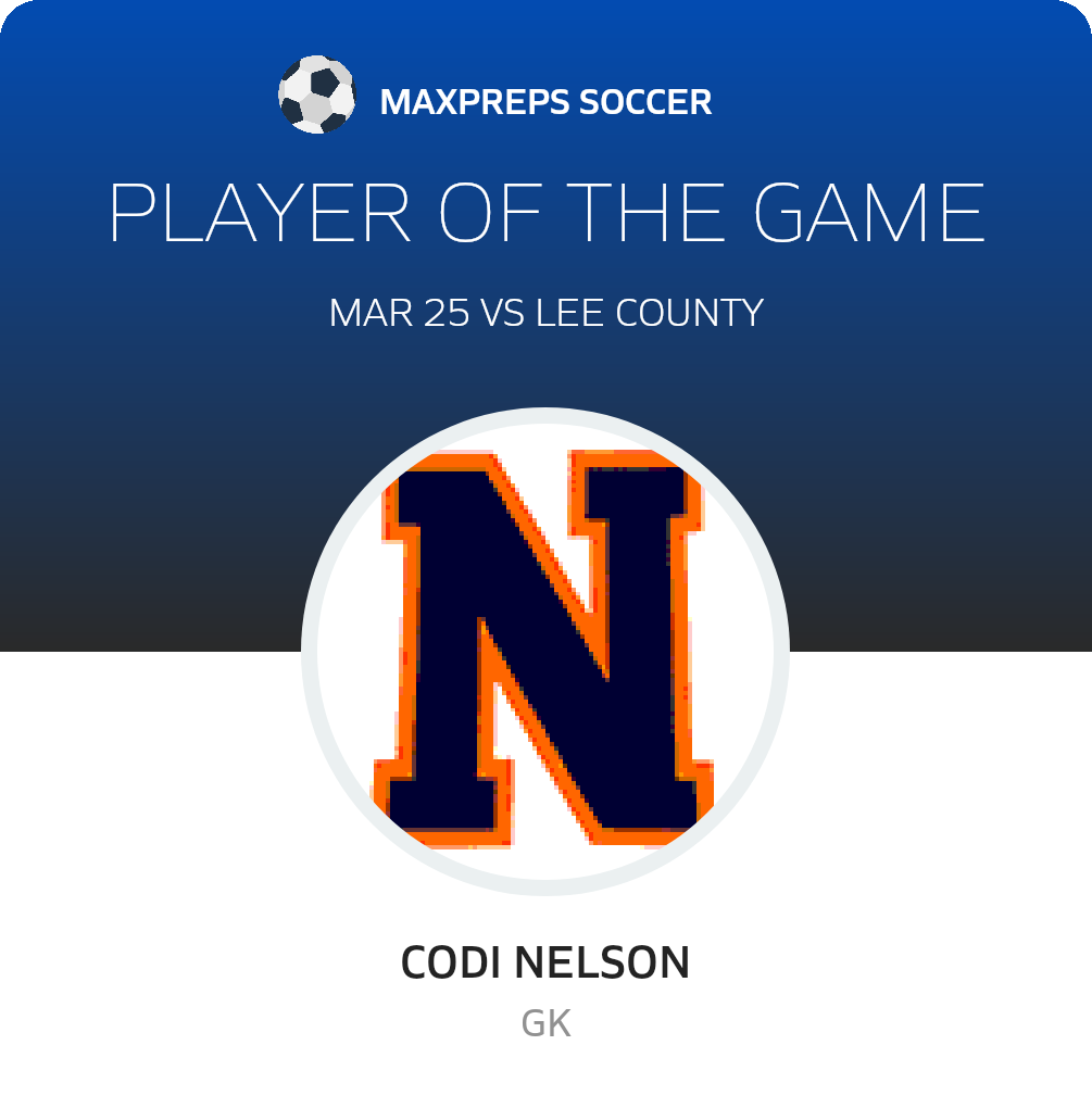 #99 Codi Nelson Player of the Game badge