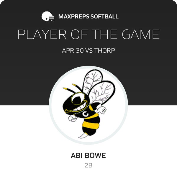 #9 Abi Bowe Player of the Game badge