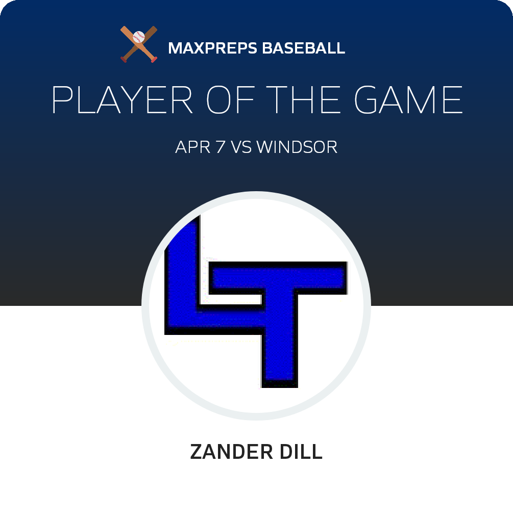 #5 Zander Dill Player of the Game badge