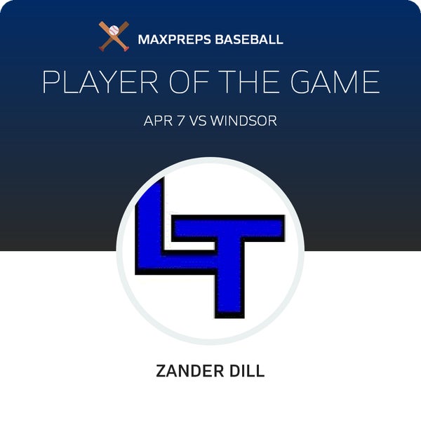 #5 Zander Dill Player of the Game badge