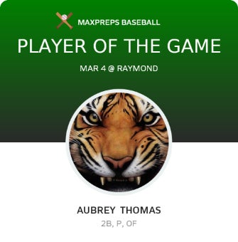 Aubrey Thomas Player of the Game badge