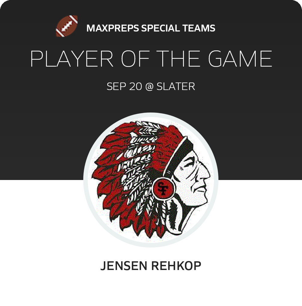 #10 Jensen Rehkop Player of the Game badge